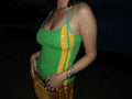 green Brazil shiny tricot top