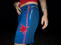 red blue Adidas pants with stars