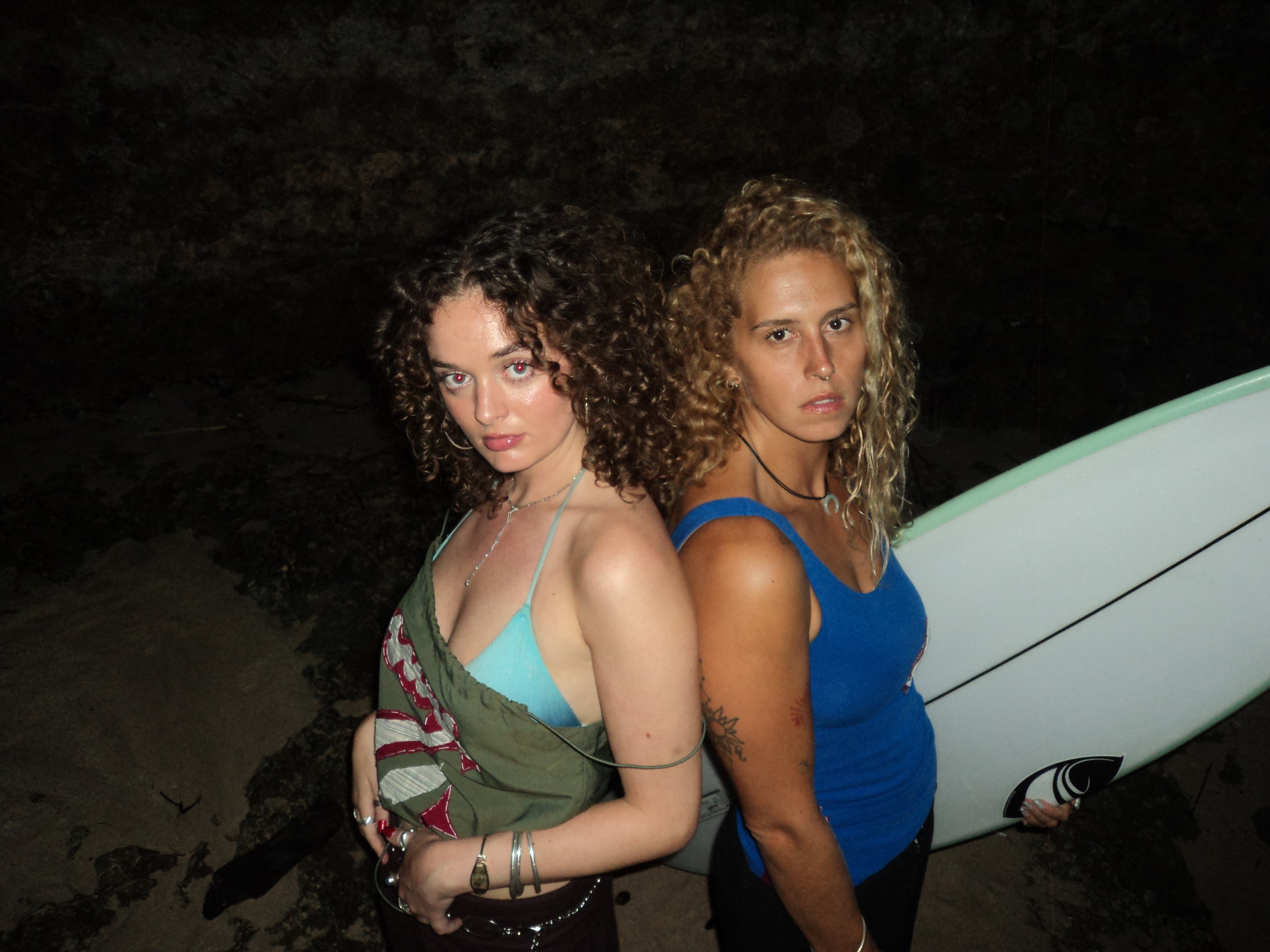 surf olive print green top