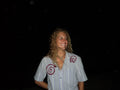 striped short sleeve button up with swirls and stars