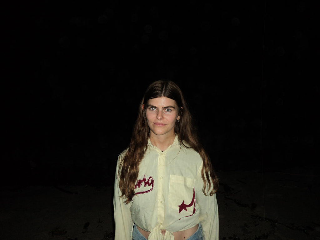 honey yellow aloha button up shirt