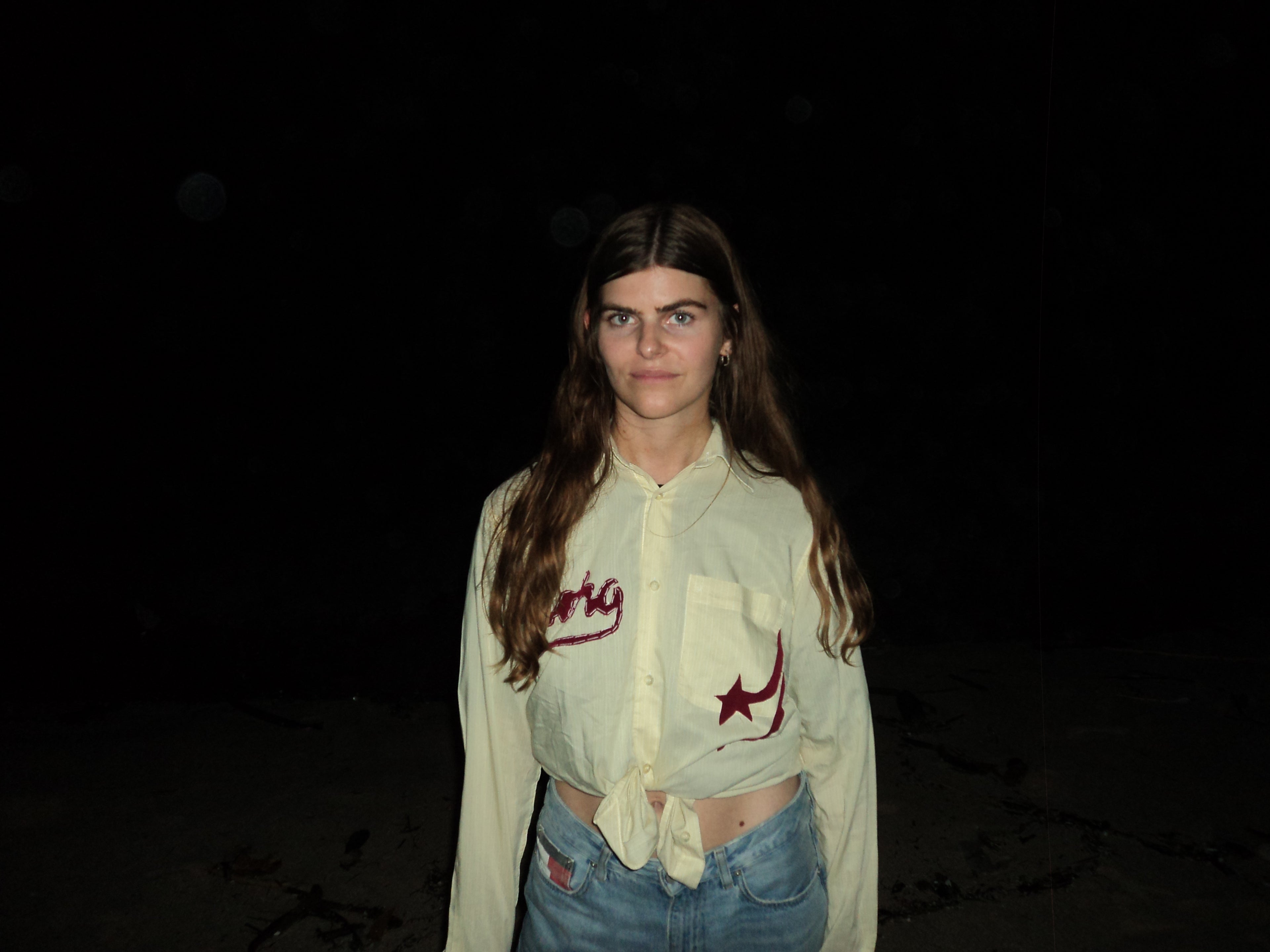 honey yellow aloha button up shirt
